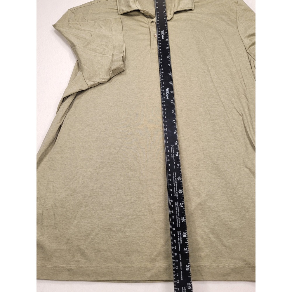 UNTUCKit Van Der Heyden Mens XL Polo Shirt Light Green Cotton Tennis Pickleball - Picture 3 of 10